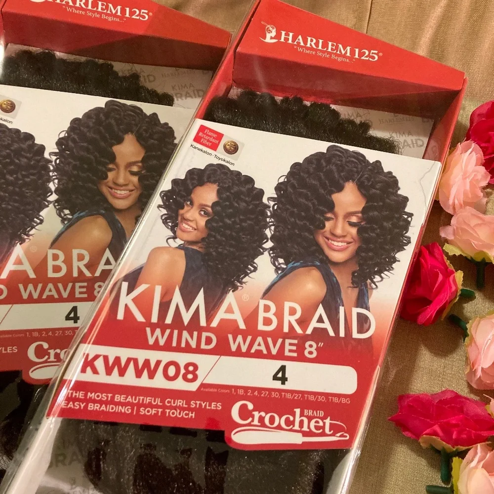 Harlem 125 Kima Braid Wind Wave 08" (KWW08) Color 4 Dark Brown - Picture 3 of 16